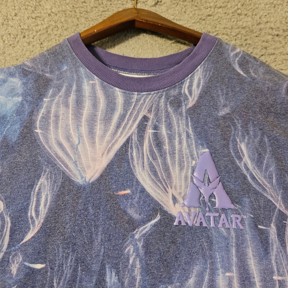 Disney Spirit Jersey Avatar Pandora Woodsprite Purple Blue Long Sleeve Shirt M - Picture 4 of 8